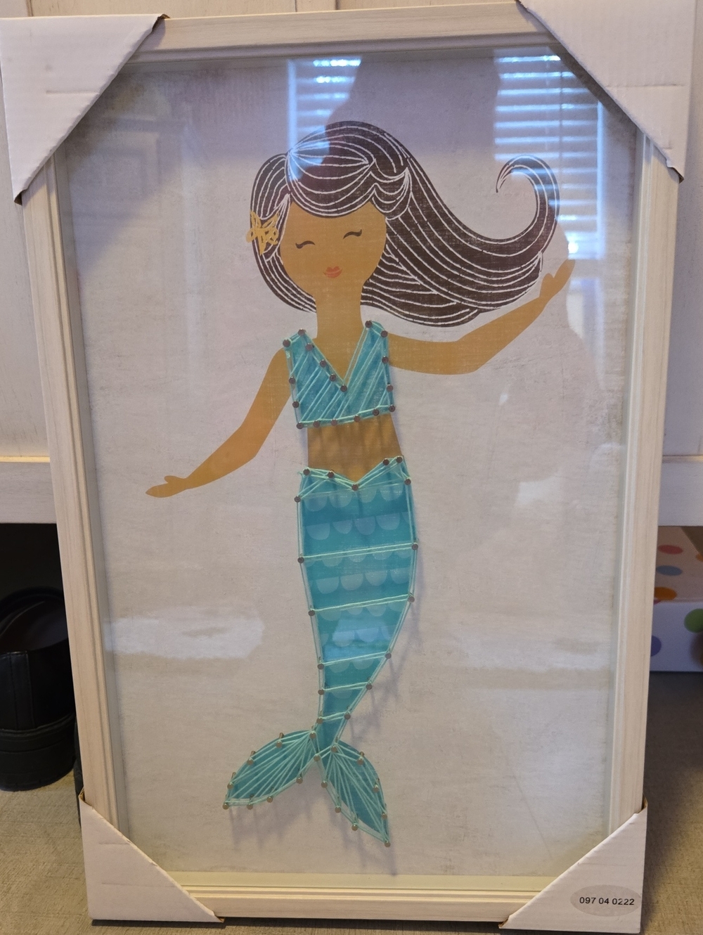 Pillowfort 12x18 Mermaid String Art  Wall Art NWT